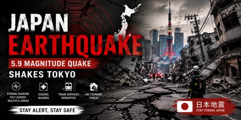 Earthquake 2026 5.9-Magnitude Quake Strikes Near Tokyo, Dozens Injured
