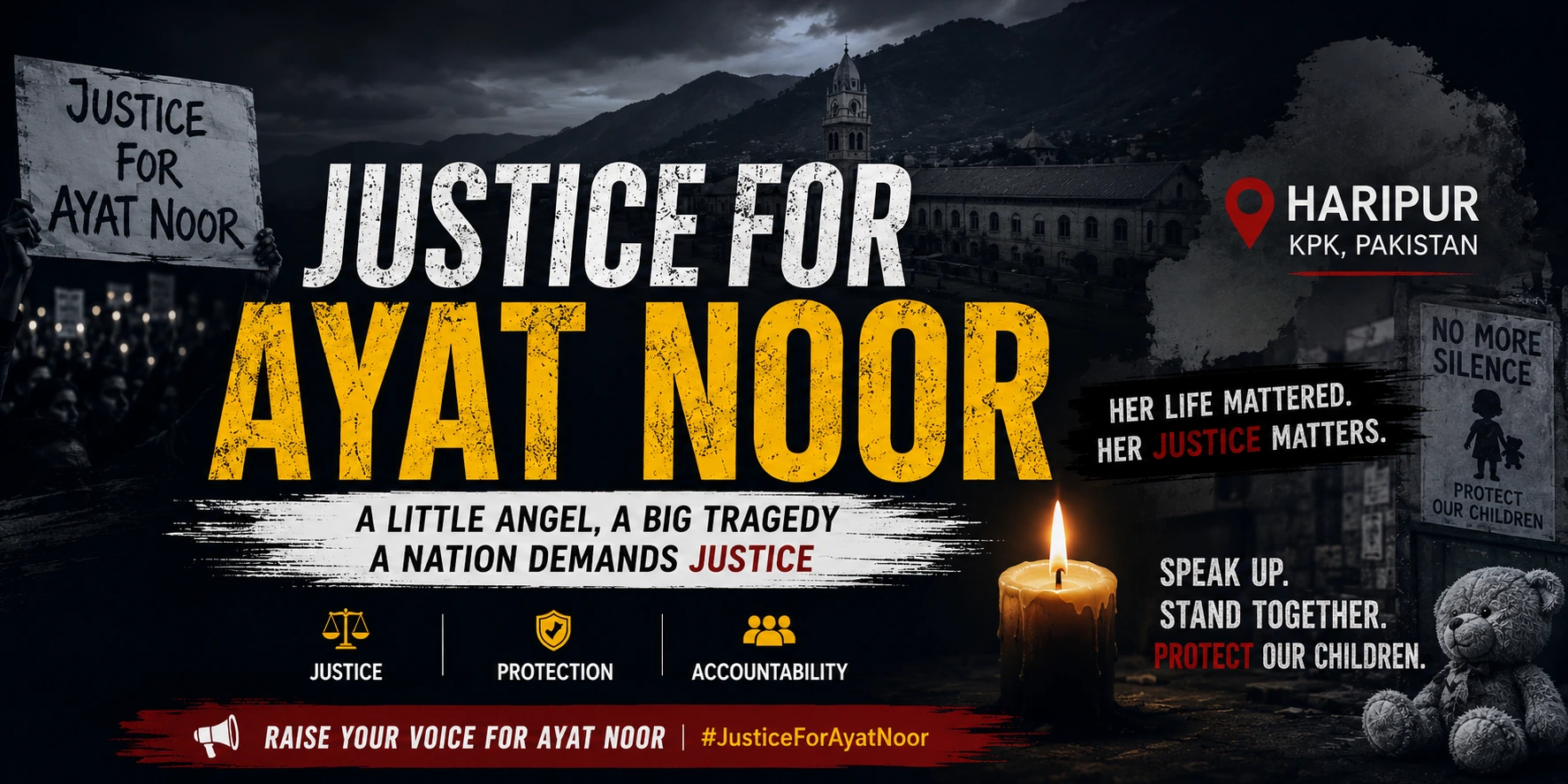 Justice for Ayat Noor Haripur Child’s Tragic Case Shocks Pakistan