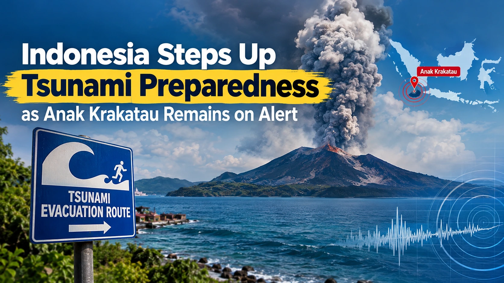 Indonesia Steps Up Tsunami Preparedness as Anak Krakatau Remains on Alert