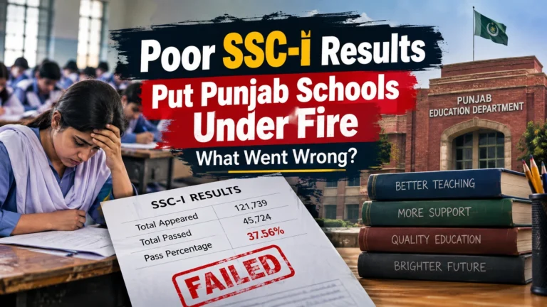 Poor SSC-I Results Put Punjab Schools Under Fire: What Went Wrong?