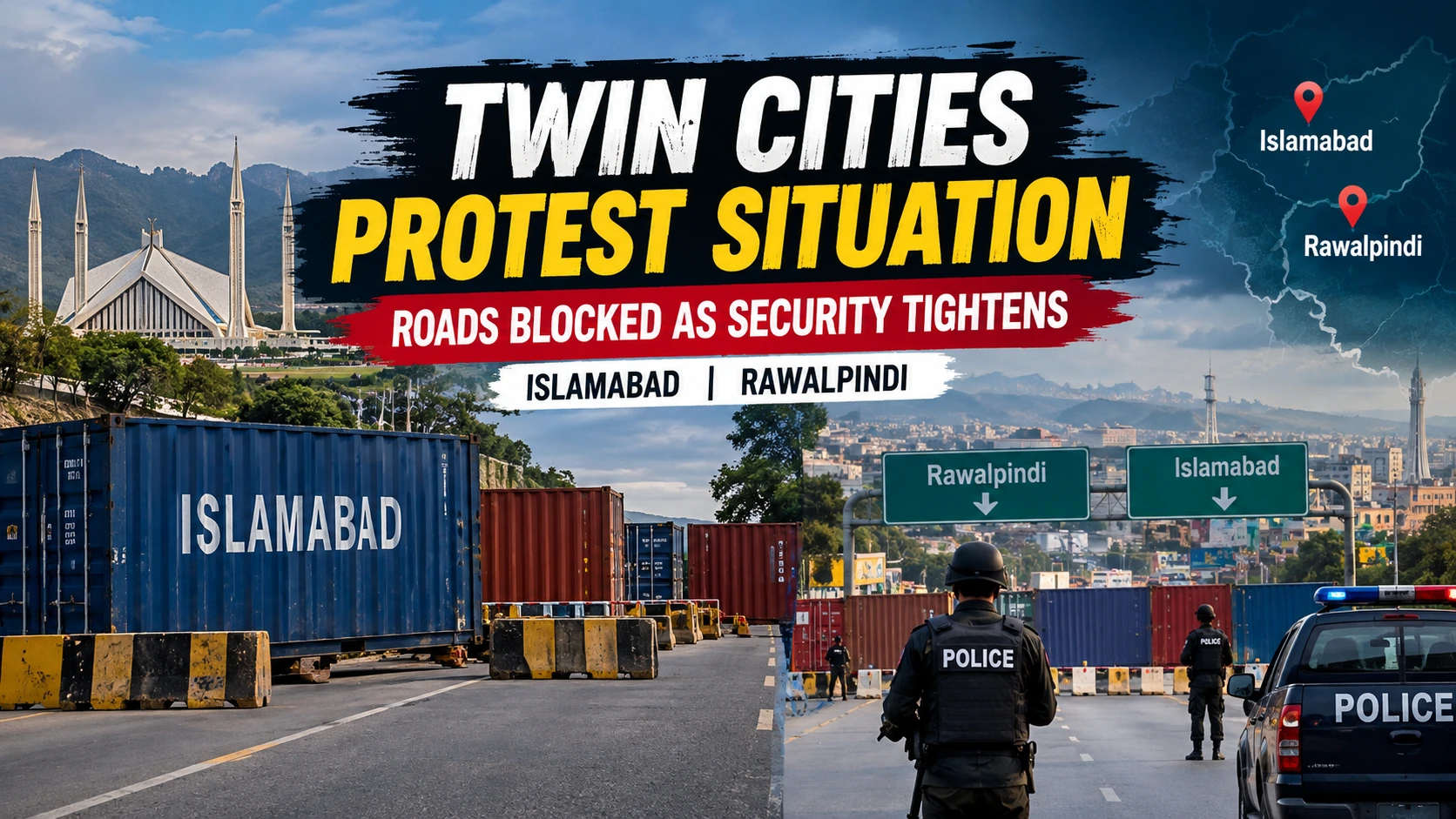 Twin Cities Protest Situation Roads Blocked as Security Tightens