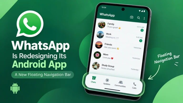 WhatsApp Is Redesigning Its Android App With a New Floating Navigation Bar